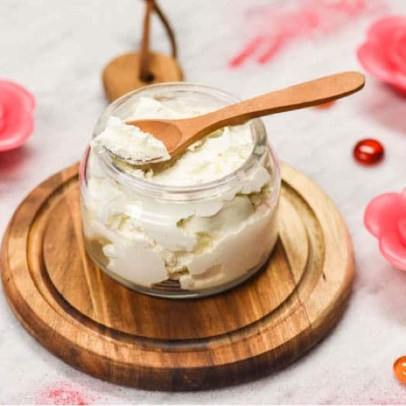 Handcrafted Anti-aging Triple Whipped Body Butter in 4oz Mason Jar - Picture 1 of 7